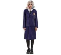 Chaks - Mercredi Uniforme scolaire Enid Sinclair, costume 3 pièces pour adultes, tenue pour Halloween et carnaval, Mauve