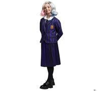 Déguisement - CHAKS - Uniforme Nevermore fille - 9/10 ans (134-140 cm) - Noir & violet - Veste, plastron avec cravate, jupe 152 cm