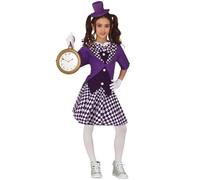 Carnaval Aventure chapeau Idée de costume drôle jour de livre enfants temps de chasse gilet veste Mini Papillon thème jour amusant Checkered Party, Taille : 110/116 Couleur : Violet