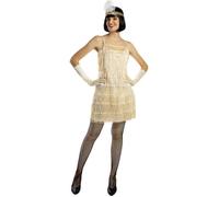 Déguisement charleston années 20 doré femme Cabaret, Gangster- Funidelia-118294- Déguisement Femme et accessoires Carnaval Noel XS