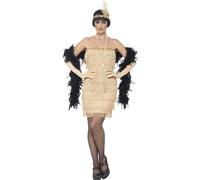 Déguisement Charleston Beige Et Doré Femme Beige