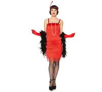 Déguisement Charleston Rouge À Franges Femme - Taille: Xs Rouge