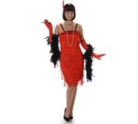 Déguisement Charleston Rouge Femme, Taille Medium Rouge