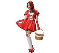 Déguisement Charmant Petit Chaperon Rouge Avec Noeuds Femme (Taille Xl) Multicolore