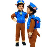 RUBIE'S Pat Patrouille Nickelodeon officiel - Déguisement luxe Chase Pat Patrouille - Taille 3-4 ans Halloween