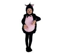 Déguisement Chat Enfant - PtitClown - Noir - Combinaison avec capuche 3-4 ans