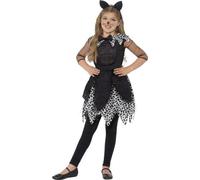 Déguisement Chat Tacheté Fille, Taille 4 À 6 Ans Noir