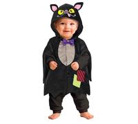 FIESTAS GUIRCA | Costume de Chauve-Souris Bébé (18-24 Mois) - Cagoule et Poncho - Costumes d'Animaux pour Halloween, Carnaval et Fêtes Costumées - Idéal pour Bébé et Petits Enfants - Noir