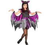 W WIDMANN MILANO Party Fashion - Déguisement de chauve-souris avec ailes pour enfant, Halloween, robe