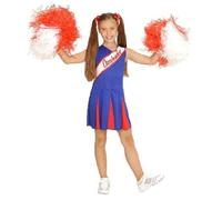 Déguisement Cheerleader - WIDMANN - Rouge et Bleu - Pour Fille - 7 à 10 ans - 140 cm 5-7 ans