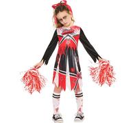 Déguisement Cheerleader Zombie Pompom Fille Rouge