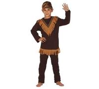 Déguisement Chef Indien Garçon - Indien - Blanc - Polyester - Enfant 5-6 ans
