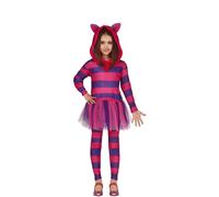 FIESTAS GUIRCA, S.L. Déguisement de Chat Cheshire Rayé pour Fille S1-(5/6 Ans)