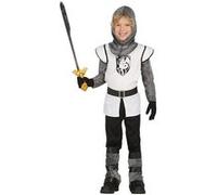 Fiestas Guirca Déguisement Chevalier Blanc Enfant – Pantalon Noir – 7/9 ans – Blanc