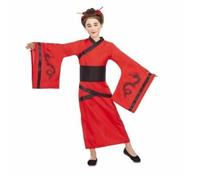Mom China Dragon Girl Costume Rouge 5-6 Years Enfants