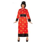 Déguisement chinoise rouge femme - M (38-40) - Polyester - Pour fête déguisée ou Nouvel An chinois M