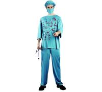 Déguisement chirurgien ensanglanté - DEGUISE TOI - Adulte - Bleu - Intérieur