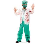 Déguisement Chirurgien Sanglant Enfant - Zombie - Modèle Sang - Polyester - Normes UE 5-6 ans