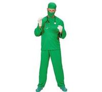 Widmann Déguisement Chirurgien 3204C Homme Veste, Pantalon, Coiffe, Masque XL Vert