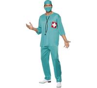 Déguisement chirurgien vert - SMIFFY'S - Métier - Adulte - Homme - Polyester L