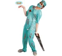 Déguisement Chirurgien Zombie - Taille Unique - Vert - Polyester - Adulte - Homme