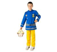Déguisement - CIAO - Costume Sam le pompier - Taille 5-7 ans - Bleu - Déguisement officiel 5-7 ans