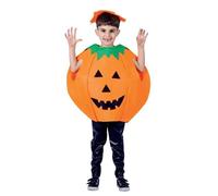 Déguisement Citrouille Garçon - PTIT CLOWN - Costume Enfant Halloween, Cospaly, Fête Costumée, Soirée Déguisée - Orange 5-6 ans