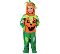 Déguisement Citrouille Orange Et Vert Enfant Halloween, Taille 1 À 2 Ans Vert