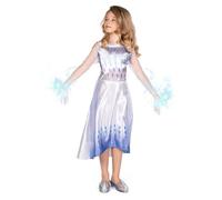 Déguisement classique blanc Elsa la reine des neiges 2 fille 7-8 ans