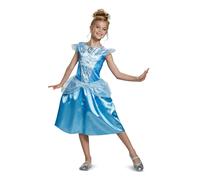 Déguisement Classique Cendrillon Fille - Taille: 5 - 6 Ans (109 - 126 Cm)) Bleu