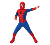 RUBIES - Marvel Officiel - Déguisement Enfant Classique Spider-Man - Taille 3-4 ans - Costume Complet Combinaison avec Masque et Couvre-Chaussures. Idée Cadeau Carnaval, Halloween, Anniversaire