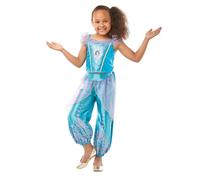 Déguisement Classique Princesse Jasmine Live Action Fille 7 À 8 Ans (117 À 128 Cm) Bleu