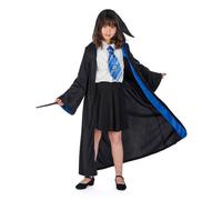 RUBIE'S Harry Potter Officiel - Robe Serdaigle - Déguisement Enfant - 7-10 ans - Costume Robe Noire à Capuche - Pour, Carnaval - Idée Cadeau de Noël