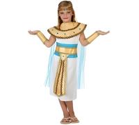 Déguisement Cléopâtre - ATOSA - 10/12 ans - Blanc, bleu et jaune - Fille - Accessoires inclus