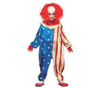 DÉGUISEMENT CLOWN AMÉRICAIN ENFANT 5/6 ANS Bleu, Turquoise, Ciel, Marine 10-12 ans