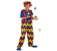 déguisement clown amusant damier multicolore homme - m/l - multicolore - boland 83826 0 G