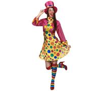 Déguisement Clown Amusant Femme - Taille: M / L Multicolore