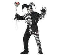 CALIFORNIA COSTUMES Déguisement clown Arlequin d'Halloween homme noir - Noir - S