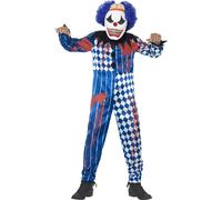 Déguisement Clown Arlequin Enfant Halloween - Taille: 13 À 15 Ans Multicolore