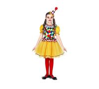 Déguisement Clown Coloré Fille - Taille: 11-13 Ans (158 Cm) Multicolore
