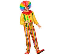 Déguisement Clown de cirque - WIDMANN - Taille XL - Jaune - Homme - Tenue complète, col et bretelles XL
