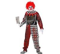 Widmann Déguisement Clown de l'horreur – combinaison et col – Adulte XL Noir