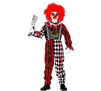 Widmann Déguisement Costume de clown sanglant Multicolore Polyester Garçon 14-16 ans