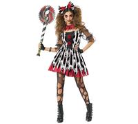 Déguisement Clown Dément Luxe Femme - Taille: L (42/44) Noir