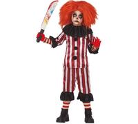 Déguisement clown d'horreur rouge/blanc pour enfant - FIESTAS GUIRCA - Chemise, collier et pantalon inclus 98
