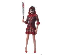 Déguisement Clown Diabolique Femme - PTIT CLOWN - Costume Halloween Adulte, Carnaval, Cosplay - Rouge S/M