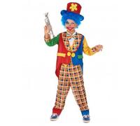 DEGUISE TOI - Déguisement Clown Joyeux Enfant - Chapeau - Veston - Pantalon - Noeud Papillon - S 4-6 Ans (110-120 cm) - Multicolore - Déguisements Enfants - 100% Polyester - Lavage à Sec - Carnaval