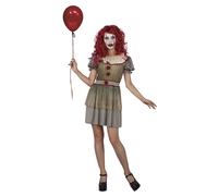 Déguisement Clown Grippe-Sou Femme Gris, Argent