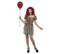 Déguisement Clown Grippe-Sou Femme Gris, Argent