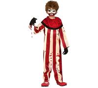 Déguisement Clown Halloween Garçon - NO NAME - Clown - Blanc - Rouge - Polyester 5-6 ans